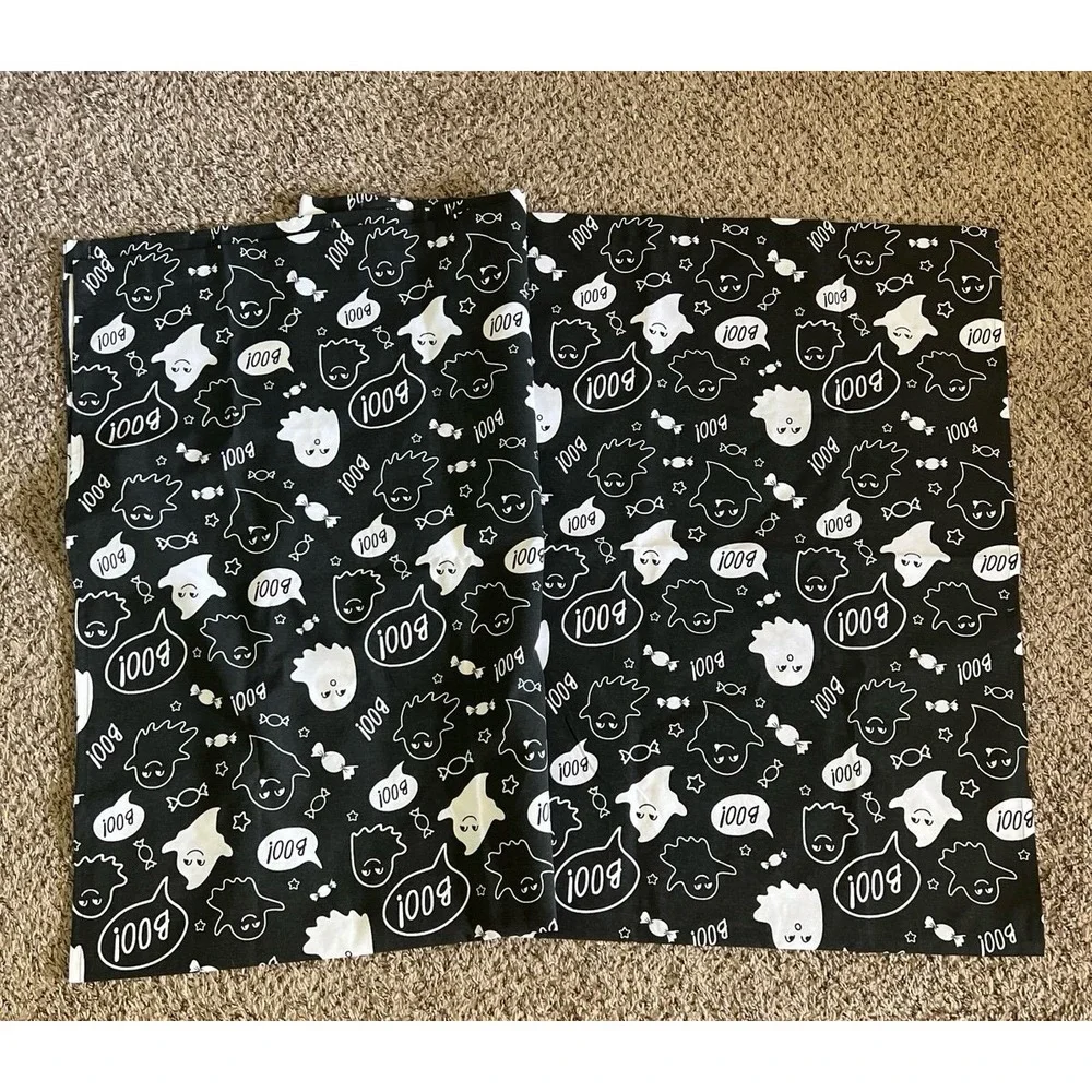 Black Ghost and‎ Boo shower curtain 72x72